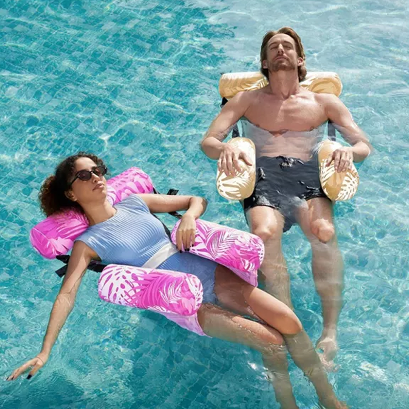 Heavy Duty Inflatable Pool Float Lounge Chair - Floating Pool Chair for Lake & Beach